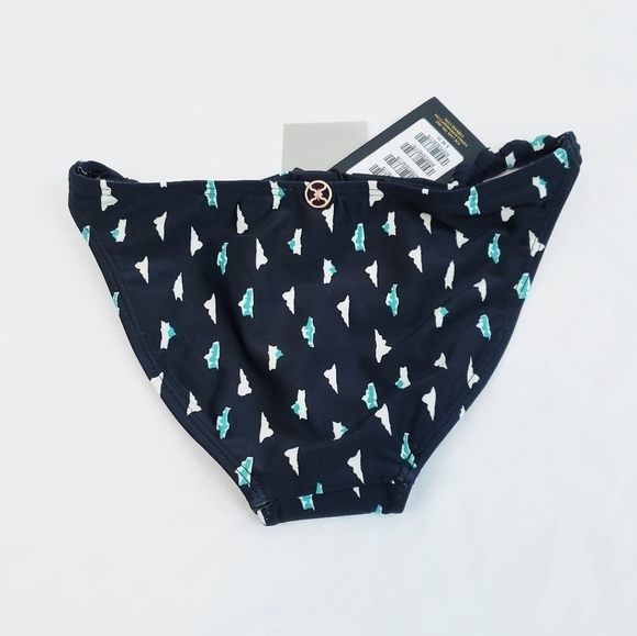 NWT Vix Paula Hermanny Dolce Knot Bikini Bottom Swimwear Black Teal - Picture 6 of 11